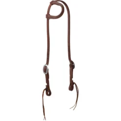 Weaver Leather ProTack Oiled Pineapple Knot Sliding Ear Horse Headstall