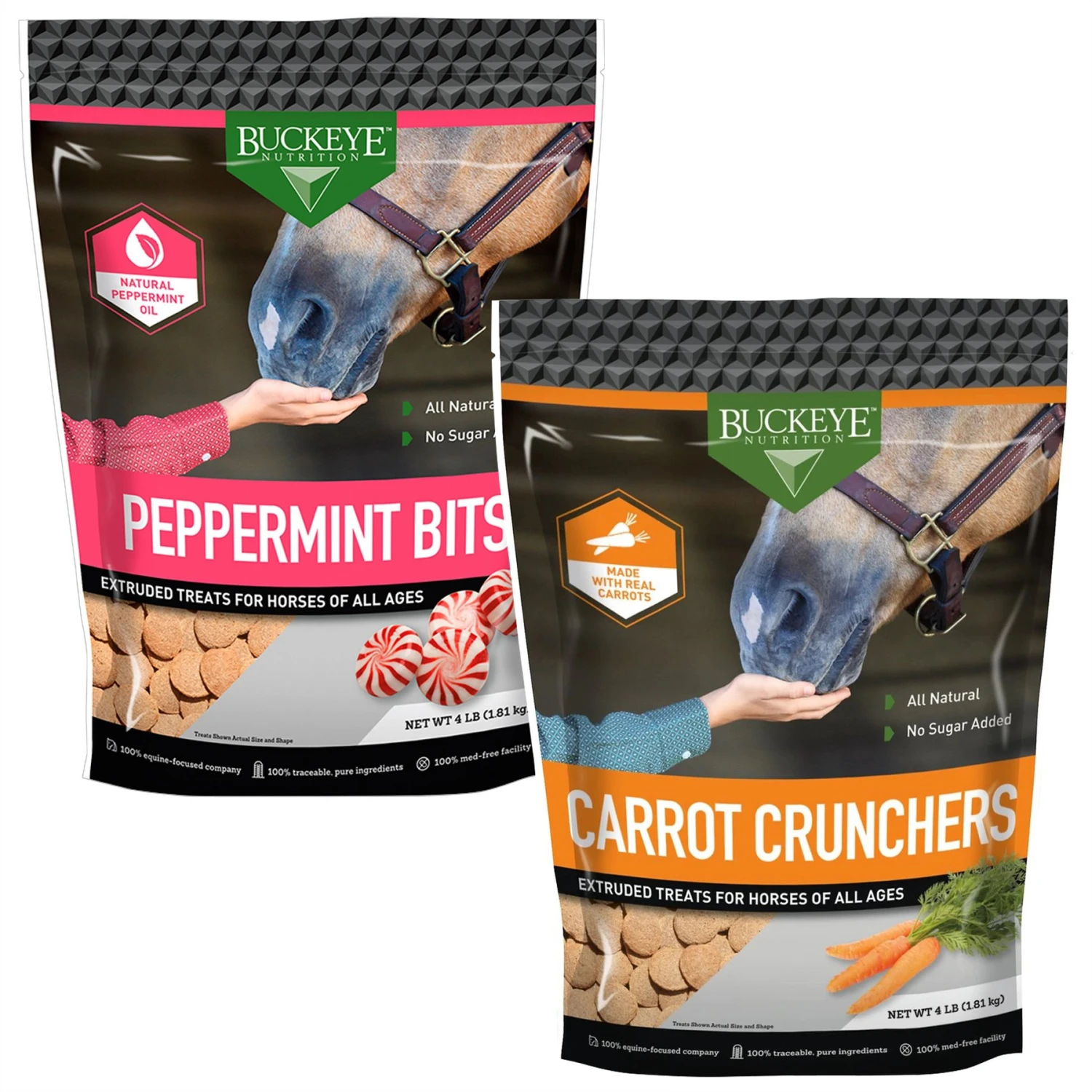 Buckeye Nutrition All-Natural Peppermint Horse Treats & Buckeye Nutrition All-Natural Carrot Horse Treats 1 Buckeye Nutrition All-Natural Peppermint Horse Treats & Buckeye Nutrition All-Natural Carrot Horse Treats