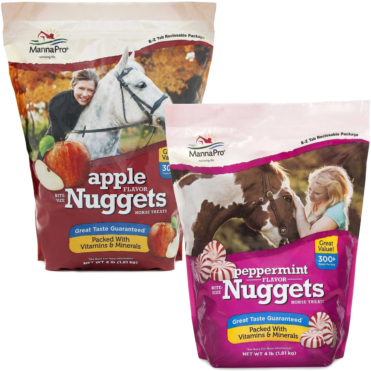 Manna Pro Bite-Size Nuggets Apple Flavored Horse Training Treats & Manna Pro Bite-Size Nuggets Peppermint Flavored Horse Training Treats 1 Manna Pro Bite-Size Nuggets Apple Flavored Horse Training Treats & Manna Pro Bite-Size Nuggets Peppermint Flavored Horse Training Treats