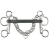 Horze Equestrian Rubber Mullen Mouth Pelham Horse Bit