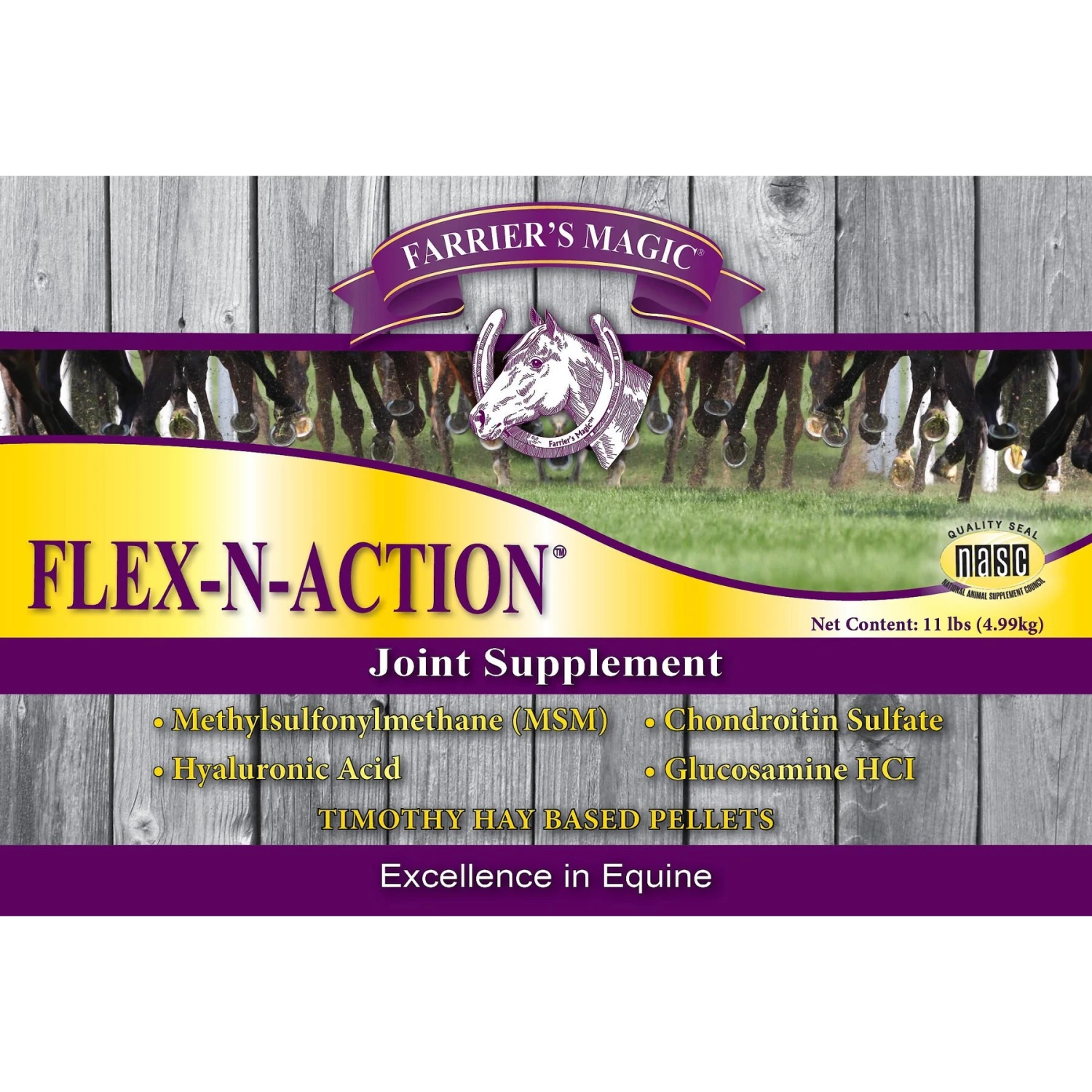 Farrier's Magic Flex-N-Action Joint Hay Flavor Pellets Horse Supplement, 11-lb Tub 1 Farrier's Magic Flex-N-Action Joint Hay Flavor Pellets Horse Supplement, 11-lb Tub