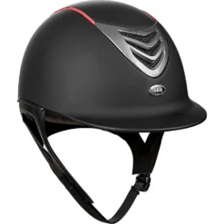 IRH IR4G "Power" Black With Titanium Vent & Red Piping Riding Helmet