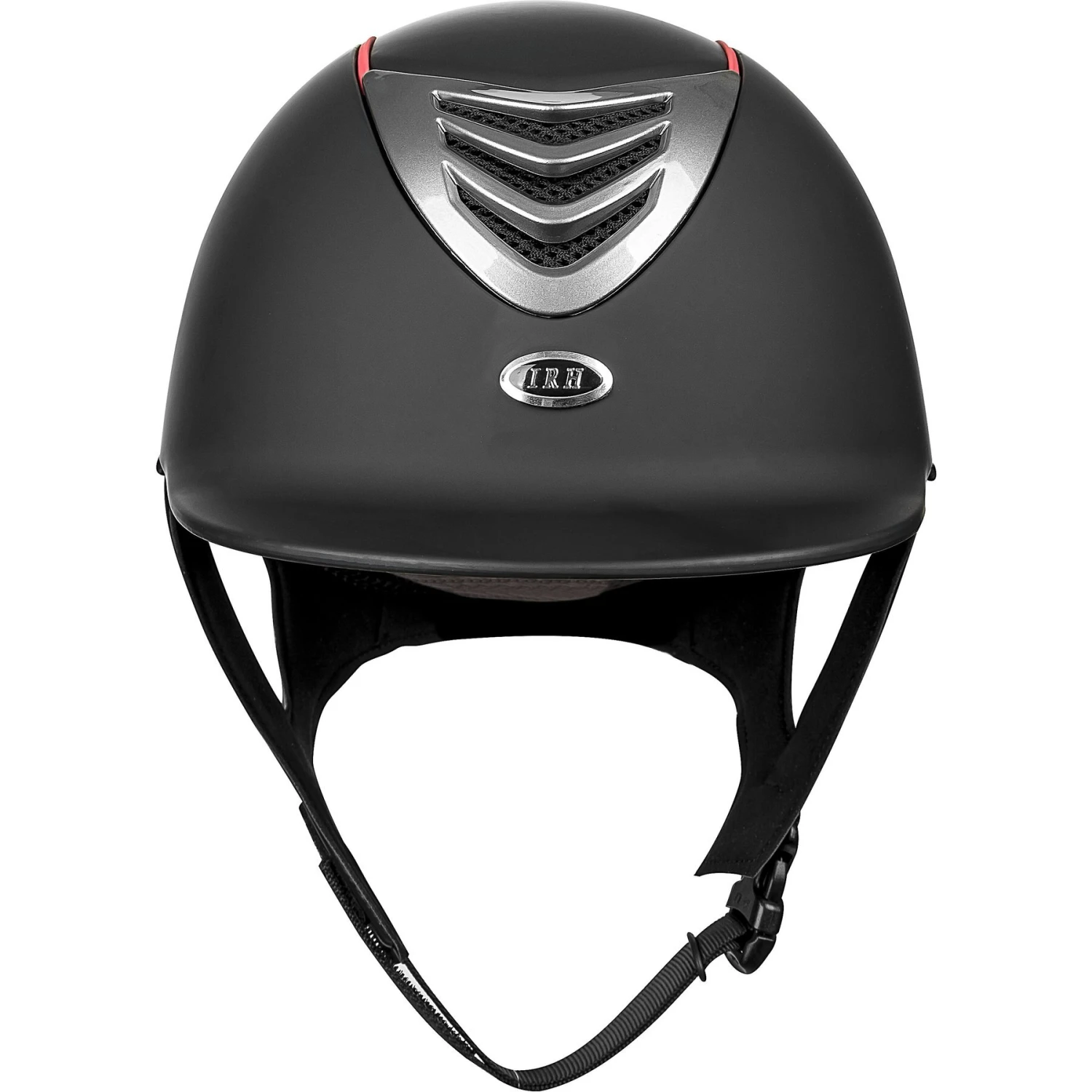 IRH IR4G "Power" Black With Titanium Vent & Red Piping Riding Helmet 4 IRH IR4G "Power" Black With Titanium Vent & Red Piping Riding Helmet - Image 4