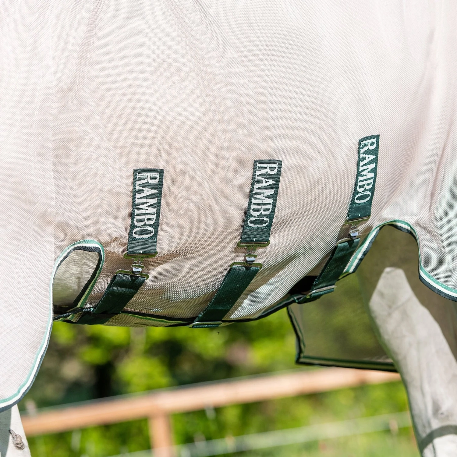 Rambo Flybuster Vamoose No Fly Zone Horse Fly Sheet, Oatmeal/Sage 2 Rambo Flybuster Vamoose No Fly Zone Horse Fly Sheet, Oatmeal/Sage - Image 2