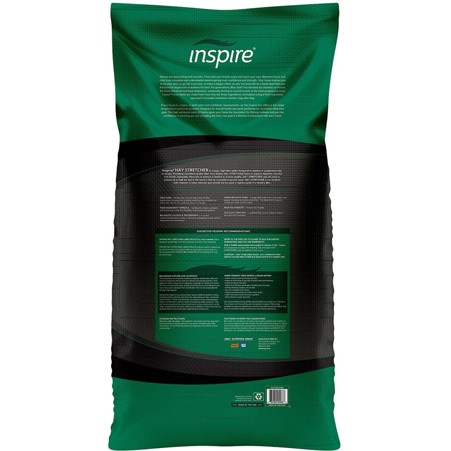 Blue Seal Inspire Hay Stretcher Large Pellet Horse Food, 50-lb Bag 2 Blue Seal Inspire Hay Stretcher Large Pellet Horse Food, 50-lb Bag - Image 2