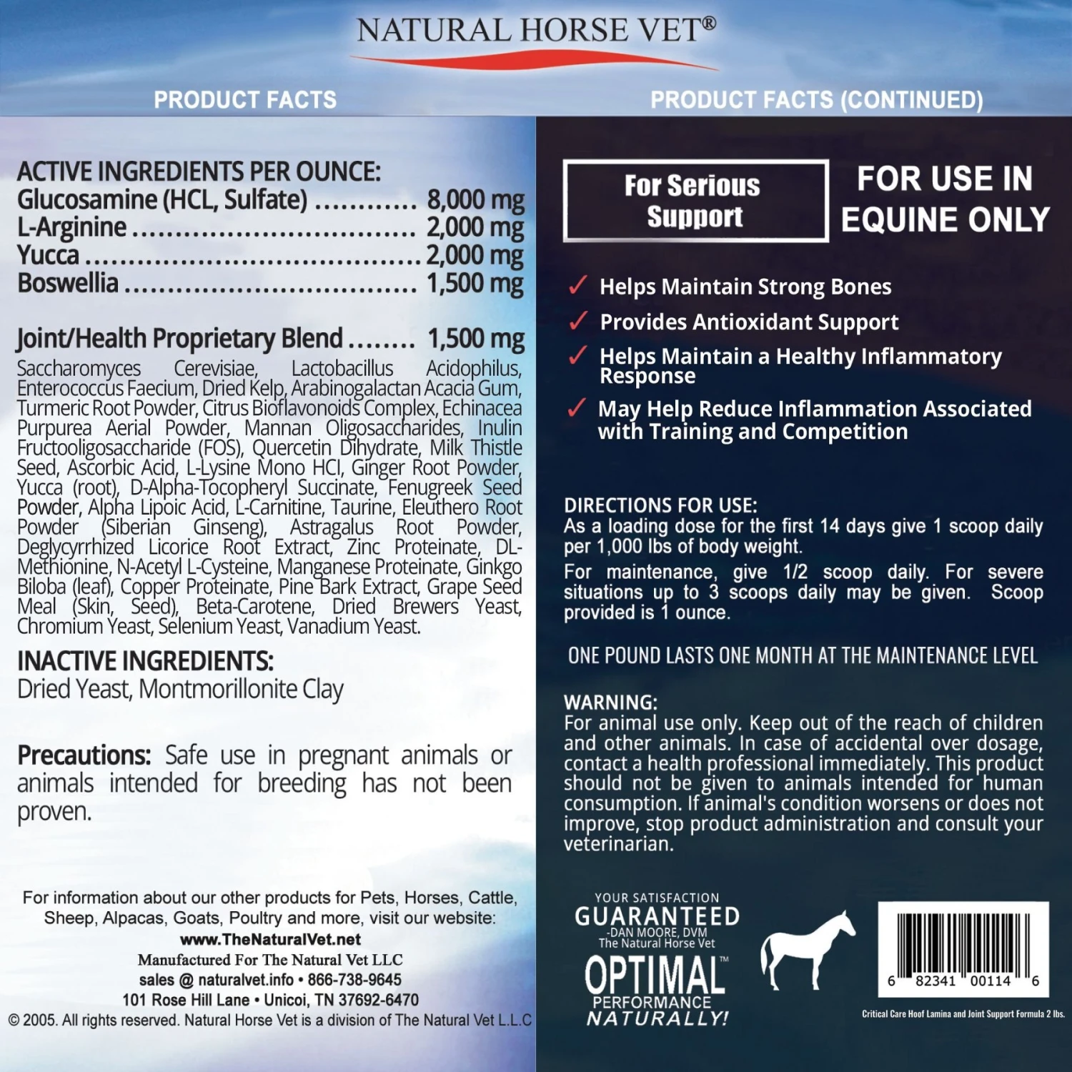 Natural Horse Vet Critical Care Lamina & Support Formula Horse Supplement 2 Natural Horse Vet Critical Care Lamina & Support Formula Horse Supplement - Image 2