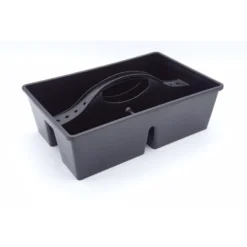 QiK Plastic Grooming Caddy Horse Tote, Black, Large