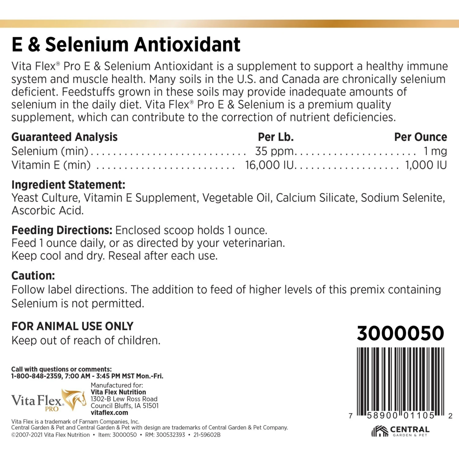 Vita Flex Pro E Horse Selenium Supplement, 20-lb Bag 7 Vita Flex Pro E Horse Selenium Supplement, 20-lb Bag - Image 7