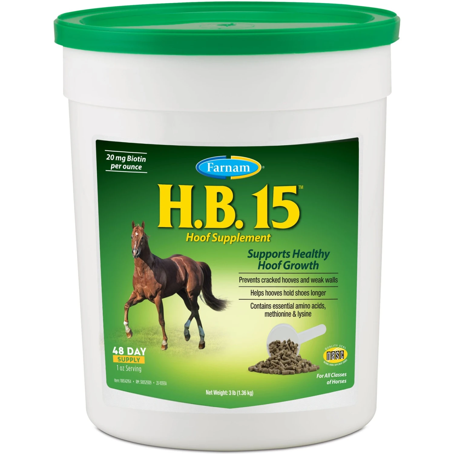 Farnam HB 15 Horse Hoof Supplement, 3-lb Bag 9 Farnam HB 15 Horse Hoof Supplement, 3-lb Bag - Image 9