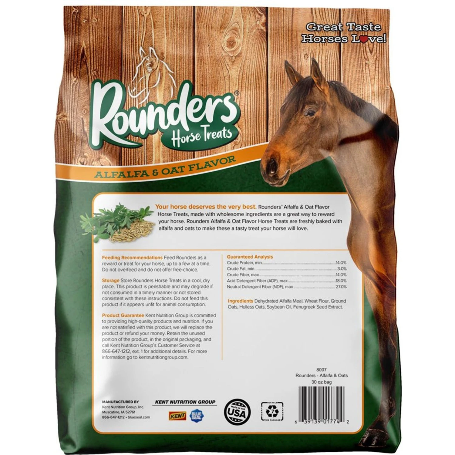 Blue Seal Alfalfa & Oats Rounders Horse Treats, 30-oz Bag 2 Blue Seal Alfalfa & Oats Rounders Horse Treats, 30-oz Bag - Image 2