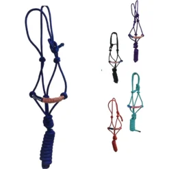 Majestic Ally Poly Braided Patriotic Nose Poly Rope & 10-in Matching Lead Horse Halter