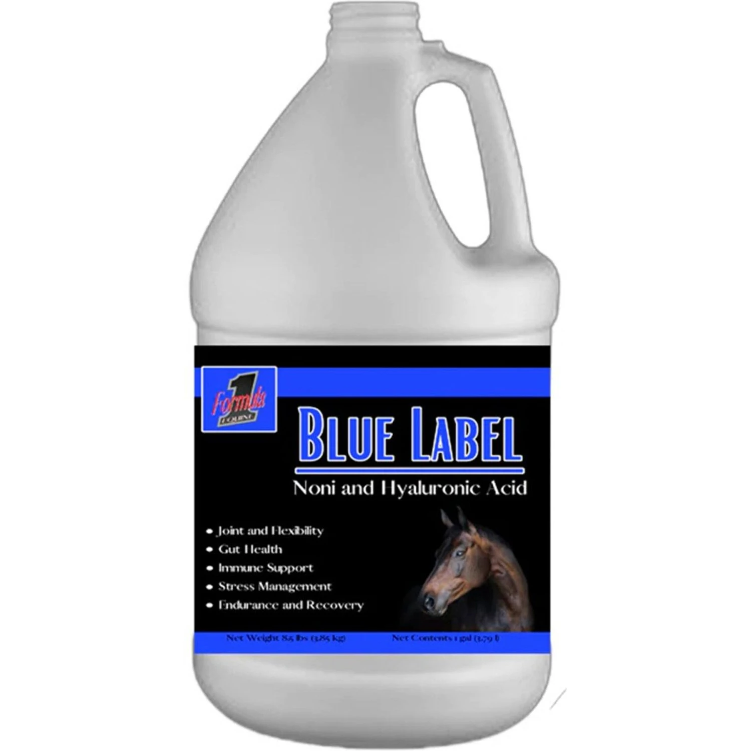 Formula1 Noni Blue Label Liquid Horse Supplement, 1-gal Bottle 1 Formula1 Noni Blue Label Liquid Horse Supplement, 1-gal Bottle