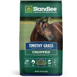 Standlee Premium Timothy Grass Chopped Forage Horse Feed, 25-lb Bag